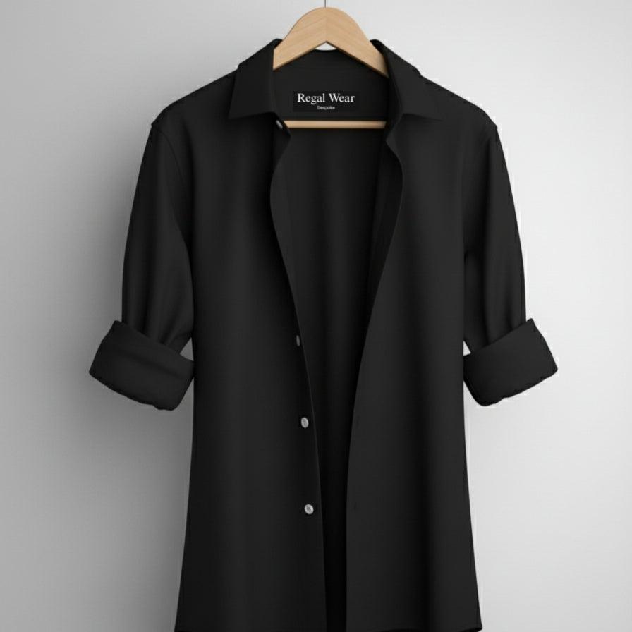 Jet Black Stretch Shirt